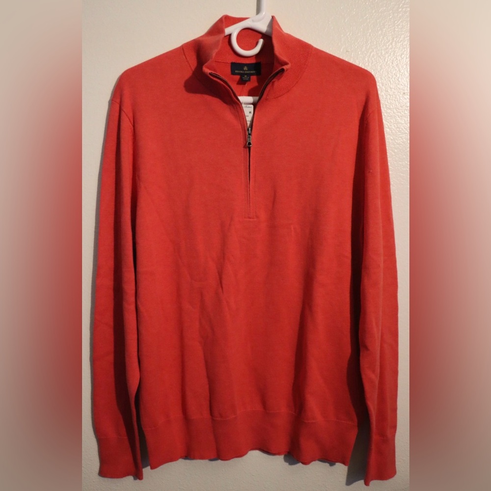 Men's Red Half-Zip Sweater